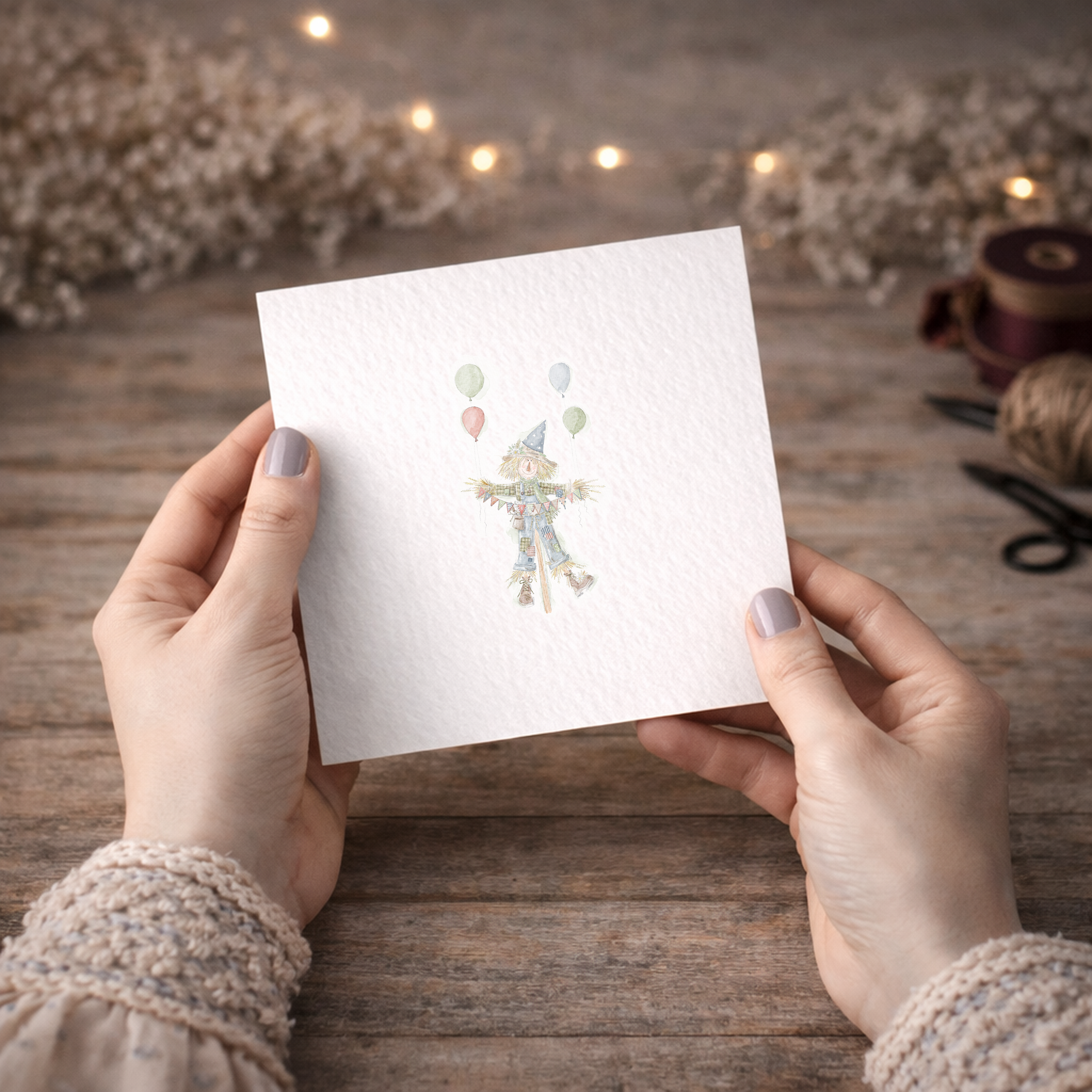 The Straw Folk Birthday Greetings Card