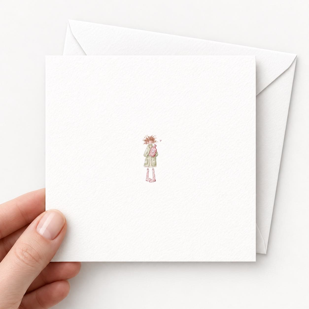 Handmade Pressed Flower Card | Raggedy Fairy Illustration | Real Dried Flowers | Botanical Card | Blank Inside | get well soon